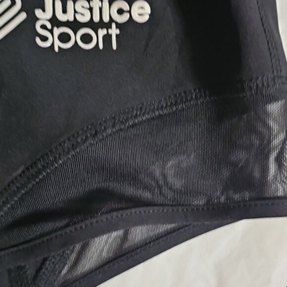 Justice Girls Mesh Detail Running Short, Size XLP 16P/18P Black New - Picture 5 of 14